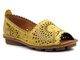 Ażurowe półbuty damskie z odkrytymi palcami - VENEZIA 29103, żółte