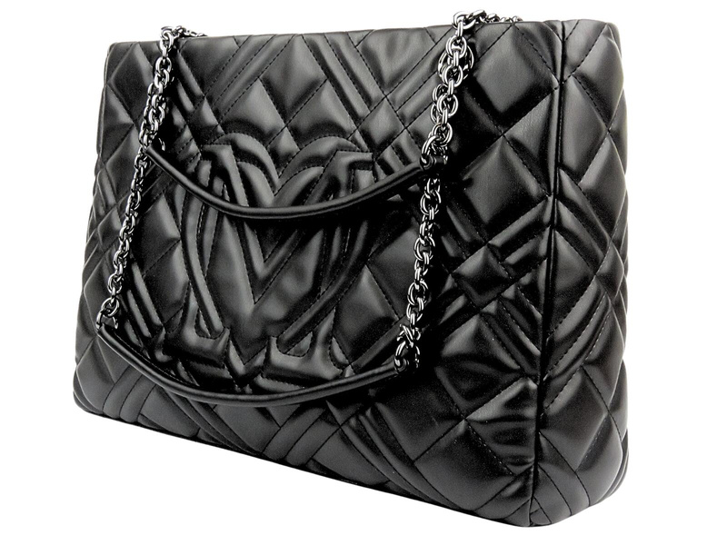 Pikowana torebka damska - Love Moschino JC4145PP1LLA000A, czarna