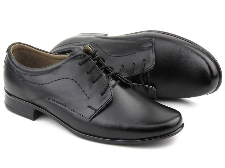 Eleganckie półbuty dziecięce, buty komunijne - Lukas J1, czarne