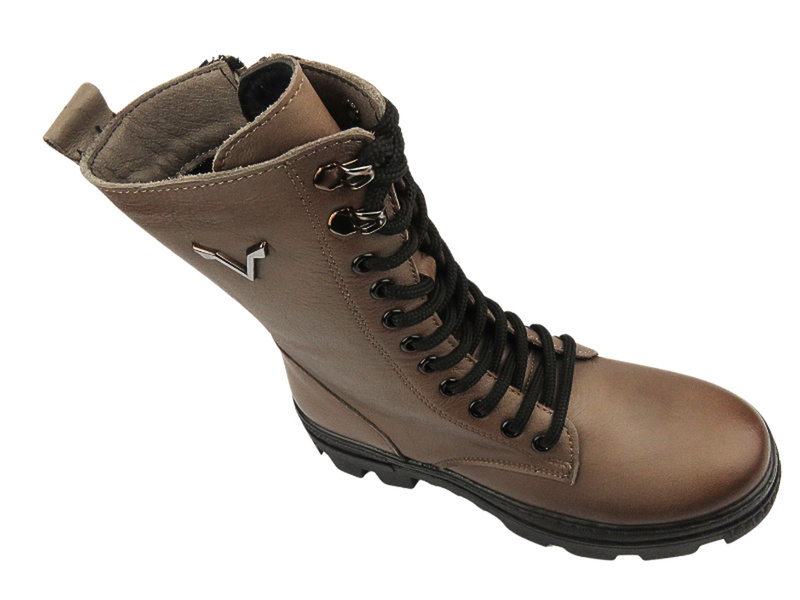 Trapery damskie wysokie - VACARRO 493, beżowe