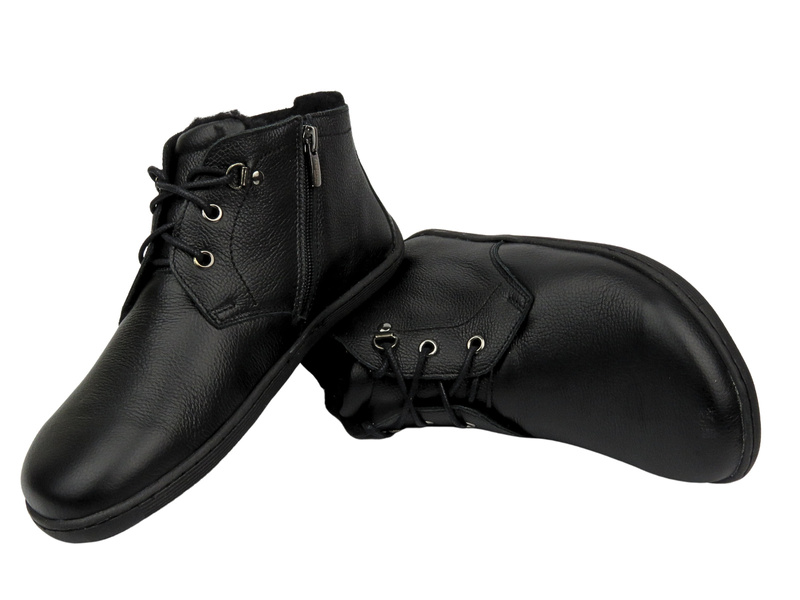 Barefoot botki minimalistyczne damskie czarne Helios Komfort 501P