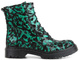 Trapery, botki damskie w panterkę - MACIEJKA 01609-51, czarno-zielone