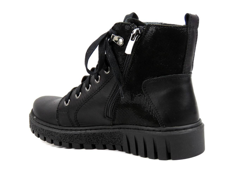 Trapery damskie ocieplane - HELIOS Komfort 577, czarny