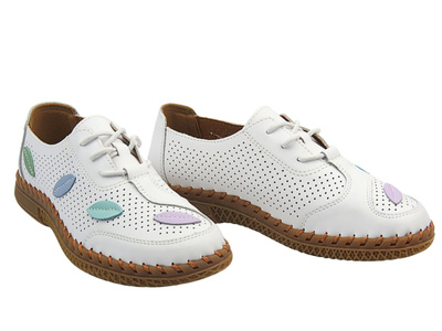 Półbuty damskie białe Evento 25SP17-8544