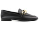 Mokasyny, lordsy damskie ze złotym łańcuchem - VENEZIA 0396801D, czarne