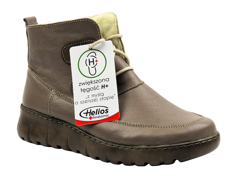 Botki damskie polskiej marki HELIOS Komfort 795, khaki
