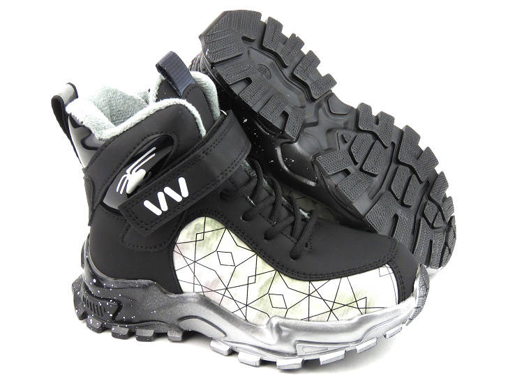 Trzewiki, buty zimowe dziecięce - WEESTEP R712565680BK , czarne