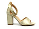 Eleganckie sandały damskie na słupku - Evento 23SD35-5578, złote