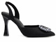 Sandały damskie na obcasie - Marco Tozzi 2-29607-20, czarne