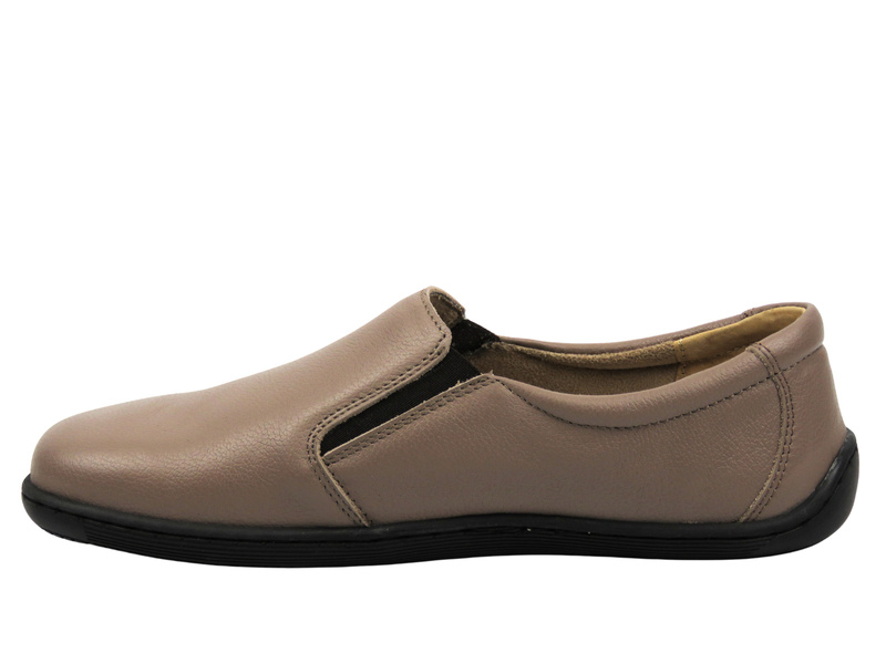 Skórzane półbuty barefoot khaki Helios Komfort 452