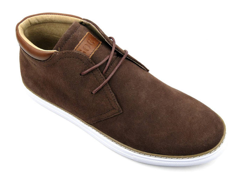 Trzewiki, półbuty męskie polskiej marki GOE IIN4017, brązowe