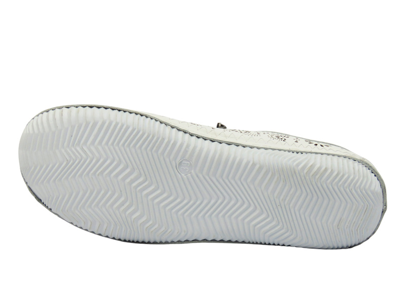 Półbuty damskie ażurowe Venezia R161LEWHOSP047, białe