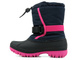 Śniegowce dziecięce ocieplane futerkiem - LEE COOPER LCJ-21-44-0522K, czarno-różowe