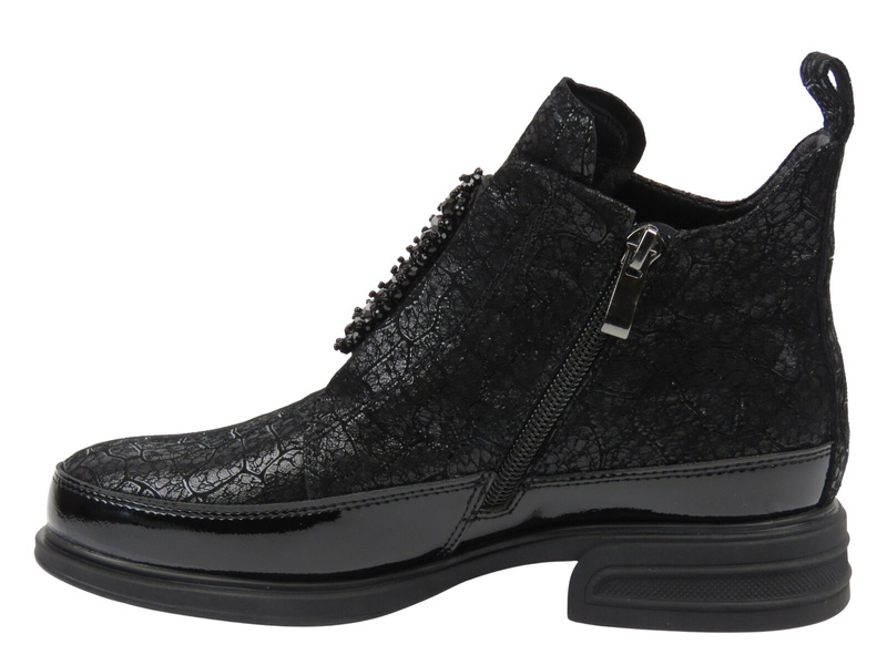 Stylowe botki damskie Cambell 25-60320, czarne