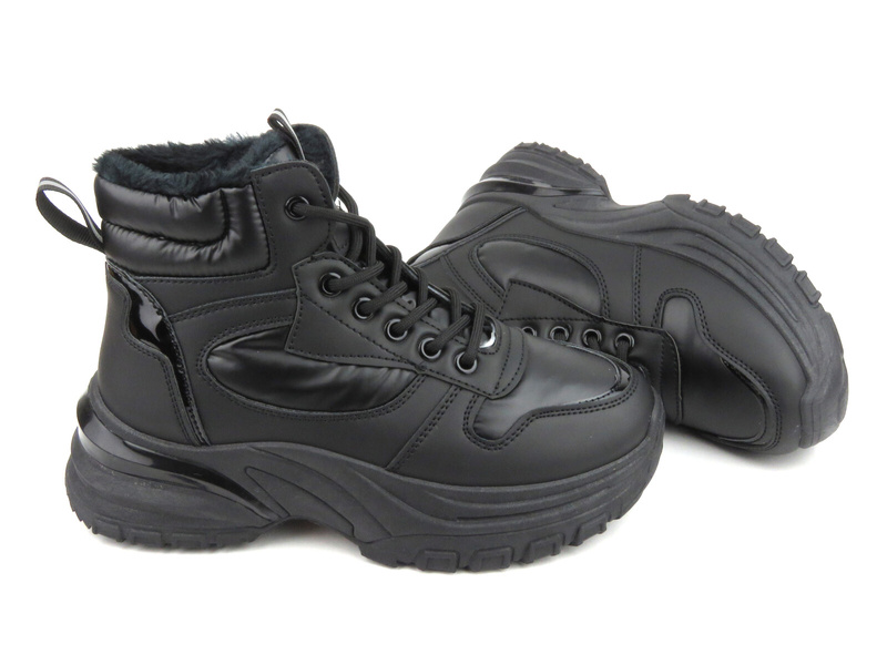 Trapery damskie w sportowym stylu - News 23BT26-6518, czarne