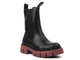 Ocieplane botki, workery damskie na suwak - EVENTO 22BT35-5040, czarno-czerwone