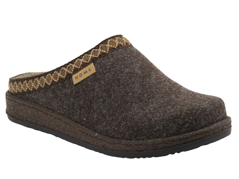 Ciepłe kapcie damskie Befado 155D182, brązowe