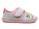Miękkie kapcie, buty dziecięce z tęczą - BEFADO 902Y020, szare