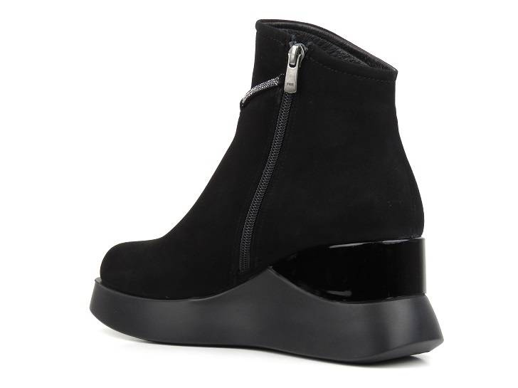 Eleganckie botki damskie na koturnie - Venezia 2281358, czarne
