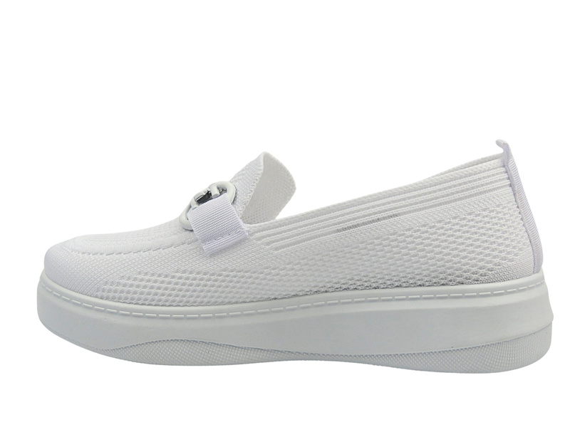 Półbuty, espadryle damskie białe News 25TX02-8853 