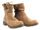 Ocieplane futerkiem botki, workery damskie - EVENTO 24BT35-7875, khaki 