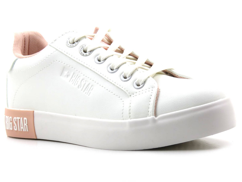 Białe sneakersy damskie z ekoskóry - BIG STAR II274033