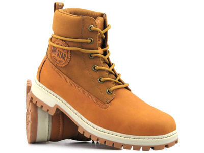 Trzewiki, trekkingi męskie jesienno-zimowe - BIG STAR KK174203, camel