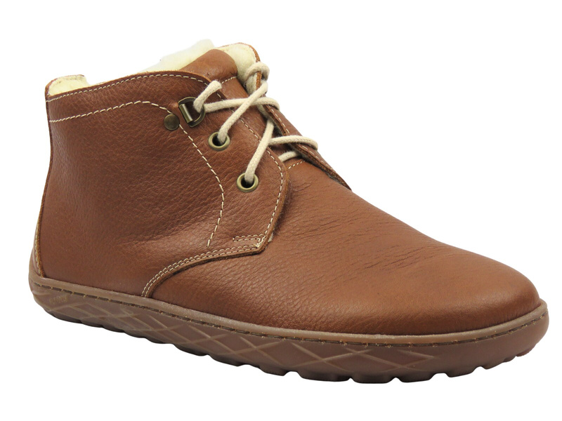 Barefoot botki minimalistyczne damskie brązowe Helios Komfort 501P
