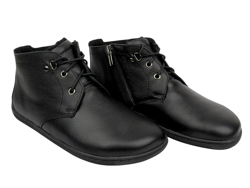 Barefoot botki minimalistyczne damskie czarne Helios Komfort 501P