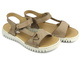 Skórzane sandały damskie polskiej marki - HELIOS Komfort 249S, beżowe