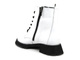 Botki damskie skórzane na klocku - VENEZIA G0153128, białe
