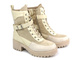 Ocieplane botki, trapery damskie - Potocki 22-11077, beżowe
