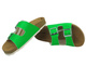 Klapki Damskie Z Klamrami - INBLU FLUBIRIC, Zielone 