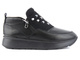 Sneakersy damskie ze srebrnymi ozdobami - Geox D745TA, czarne