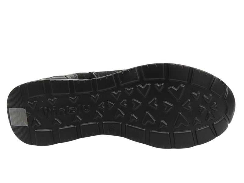 Wygodne sneakersy damskie ze skóry ekologicznej czarne Inblu IN-390