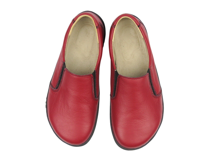 Barefooty, półbuty damskie Helios Komfort 452, czerwone