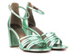Sandały damskie na słupku - Marco Tozzi 2-28386-20 750, zielone