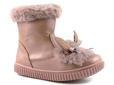 Kozaki dziecięce z króliczkiem - AMERICAN CLUB GC 27/20, różowe