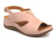 Skórzane sandały damskie - Kampa K94S2, łososiowe
