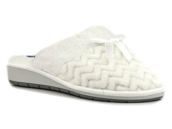 Miękkie kapcie damskie z futerkiem - INBLU JULIA, beżowe