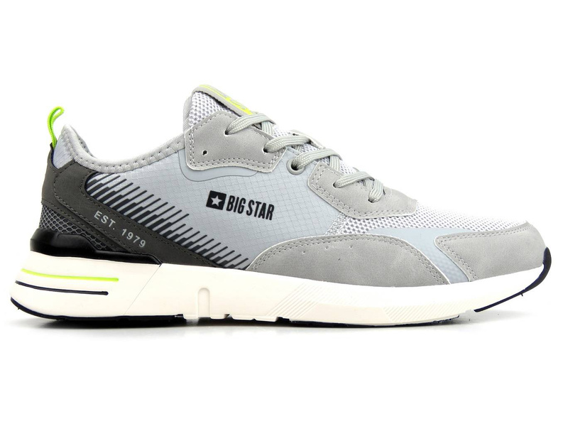 Buty męskie sportowe z technologią dostosowywania do stopy - BIG STAR JJ174291, szare