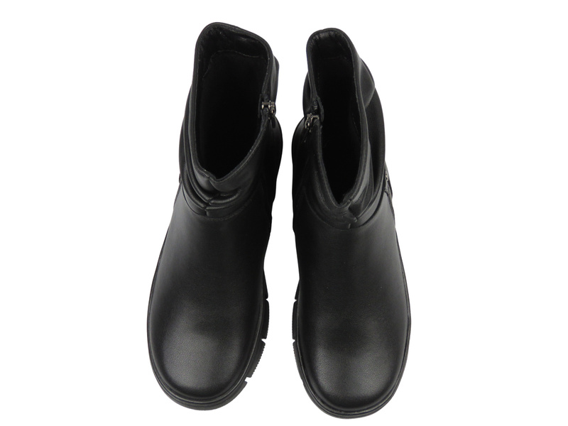 Klasyczne, ocieplane botki damskie Cambell 25-19304, czarne