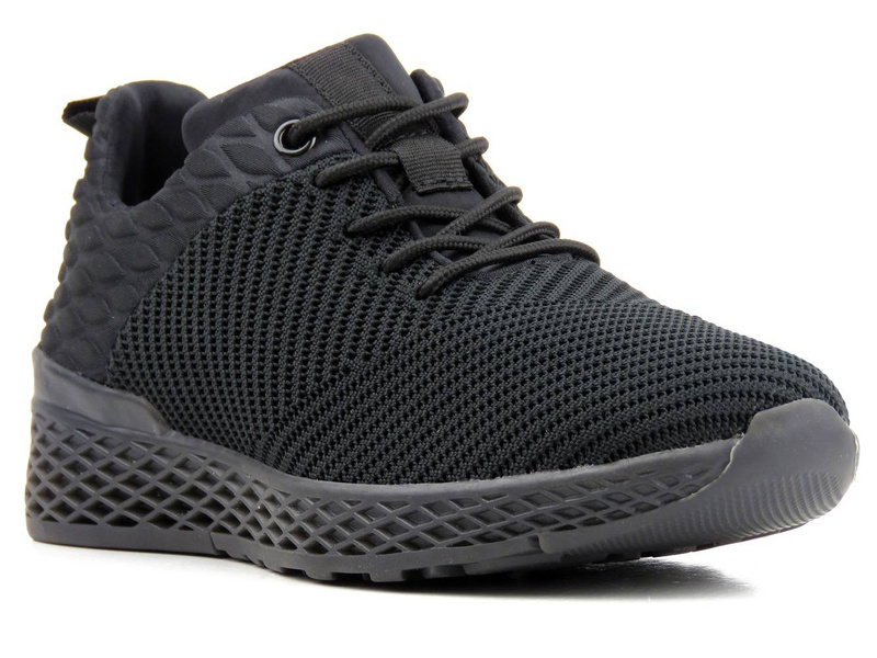 Lekkie sneakersy damskie z miękkiej tkaniny - Marco Tozzi 23707, czarne
