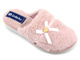 Futerkowe, miękkie kapcie damskie z kokardką - INBLU LB-91, różowe