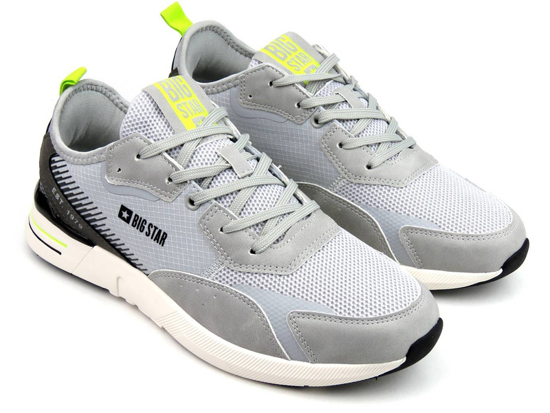 Buty męskie sportowe z technologią dostosowywania do stopy - BIG STAR JJ174291, szare
