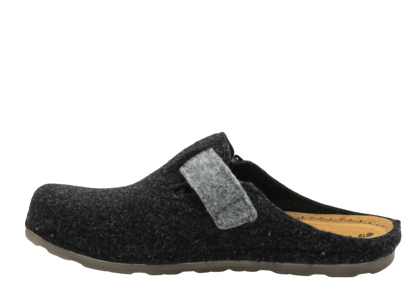 Ciepłe kapcie męskie ze skórzaną wkładką - INBLU 155M015, popielate