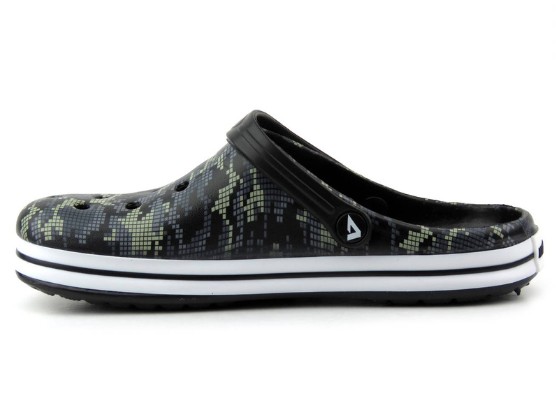 Klapki męskie, clogsy - AMERICAN CLUB CL 01/22, czarne moro