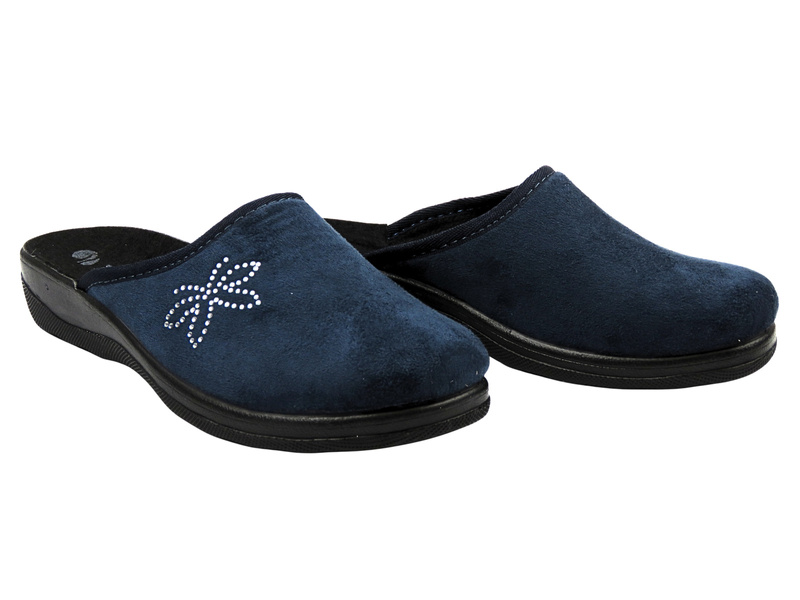 Wygodne kapcie damskie INBLU CA-3F, granatowe