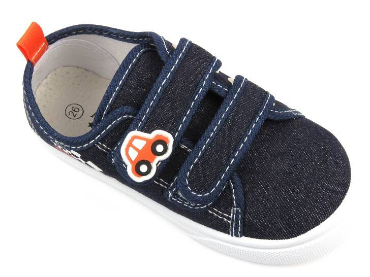Trampki, tenisówki na rzepy - AMERICAN CLUB TEN 121/24, granatowe