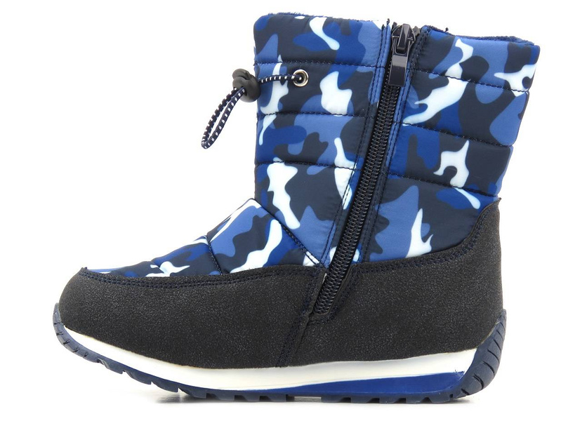 Śniegowce dziecięce z suwakiem - WOJTYŁKO 21033, granatowe